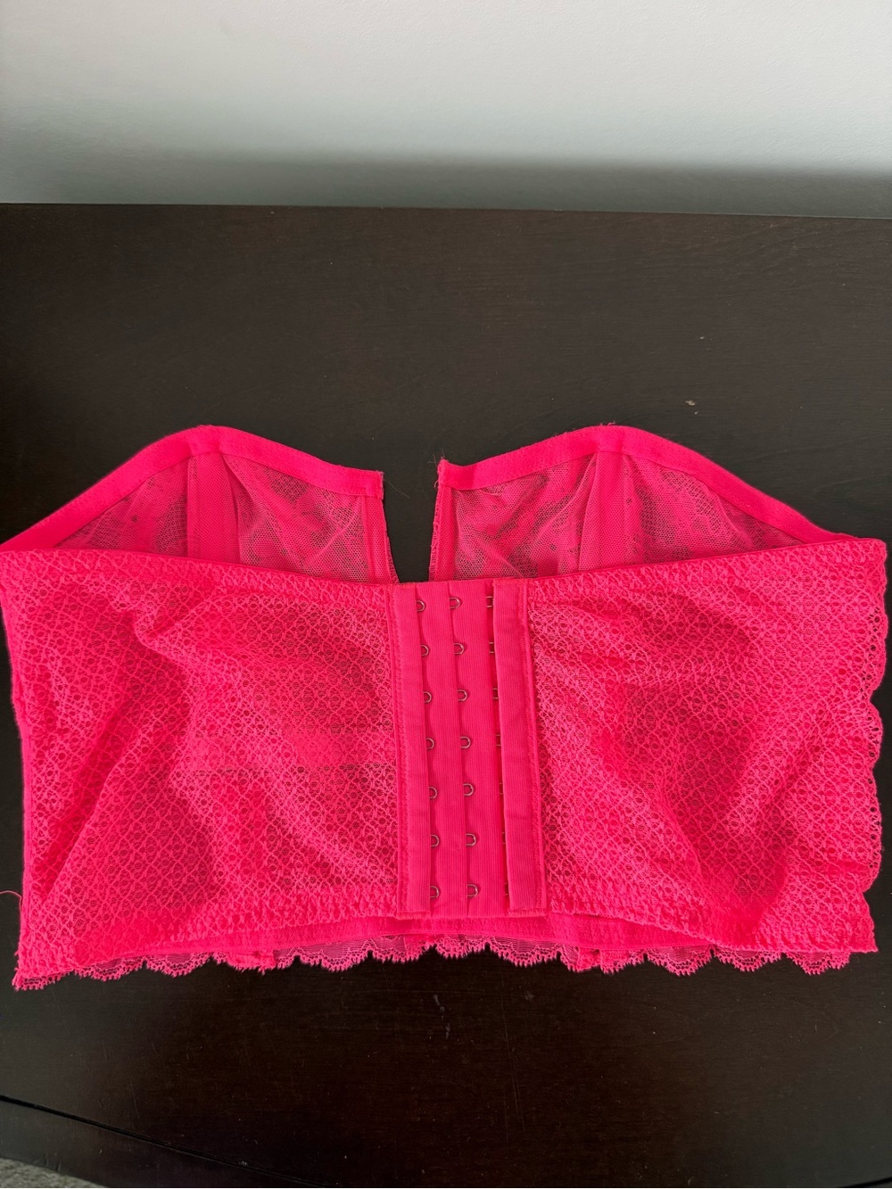 Victoria's Secret Hot Pink Lace Bustier Bralette - Picture 2 of 5